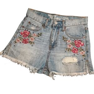 Hippie Laundry Vintage High-Rise Cut-Off Jean Shorts SZ 25
